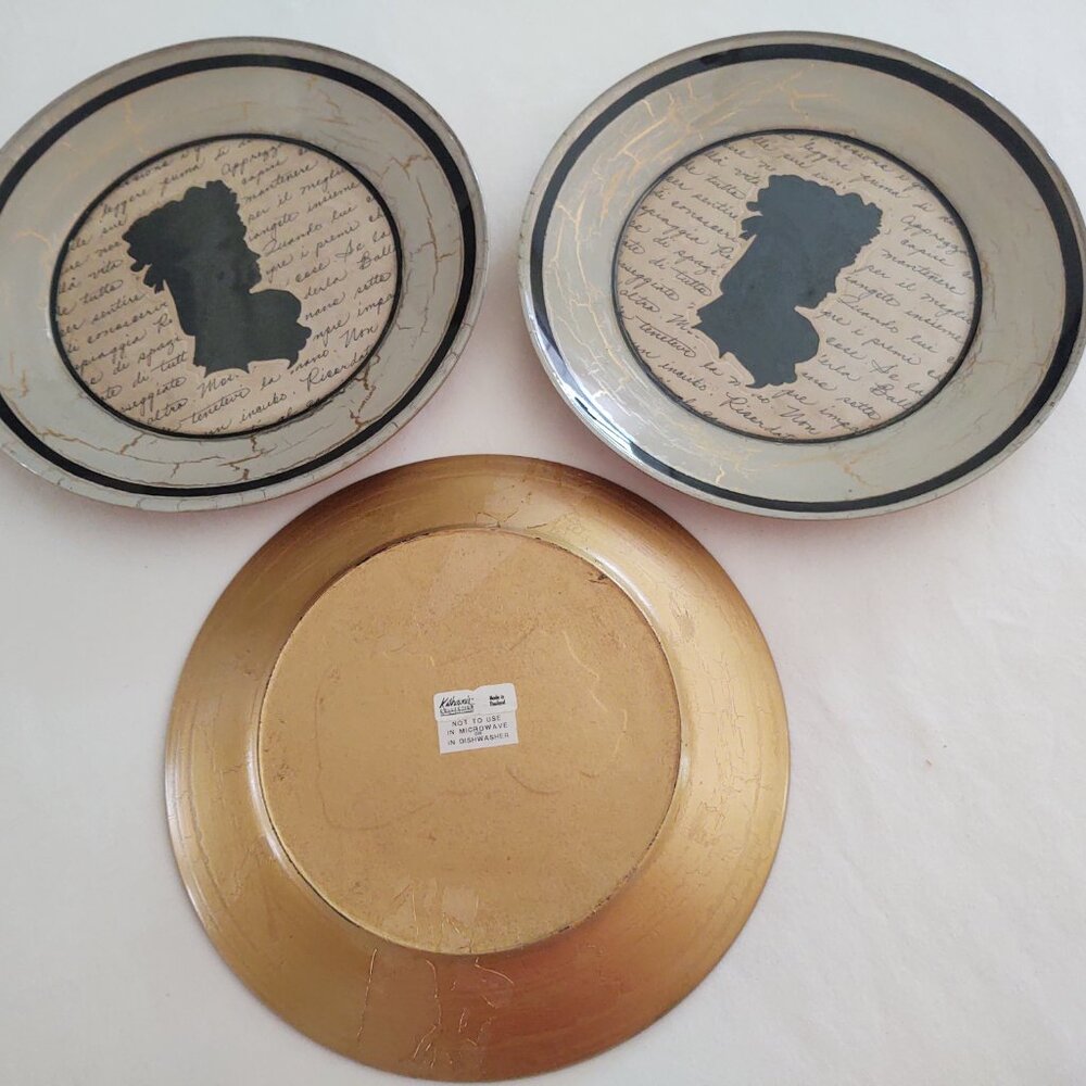 Katherine's Collection🪞CAMEO-Script Plates~Trio•Set - Picture 8 of 12